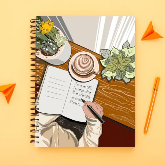 Girl Boss collection-Spiral notebook for Girls-A5 size -Printed cover back & front