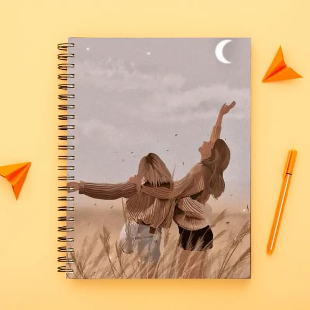 BFF collection-Spiral notebook for Girls-A5 size -Printed cover back & front