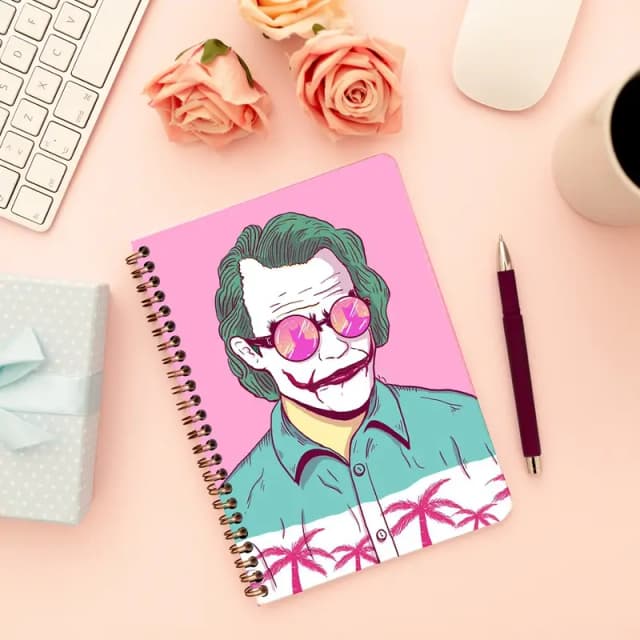Cute Illustrated Spiral notebook for Girls-A5 size -Printed cover back & front