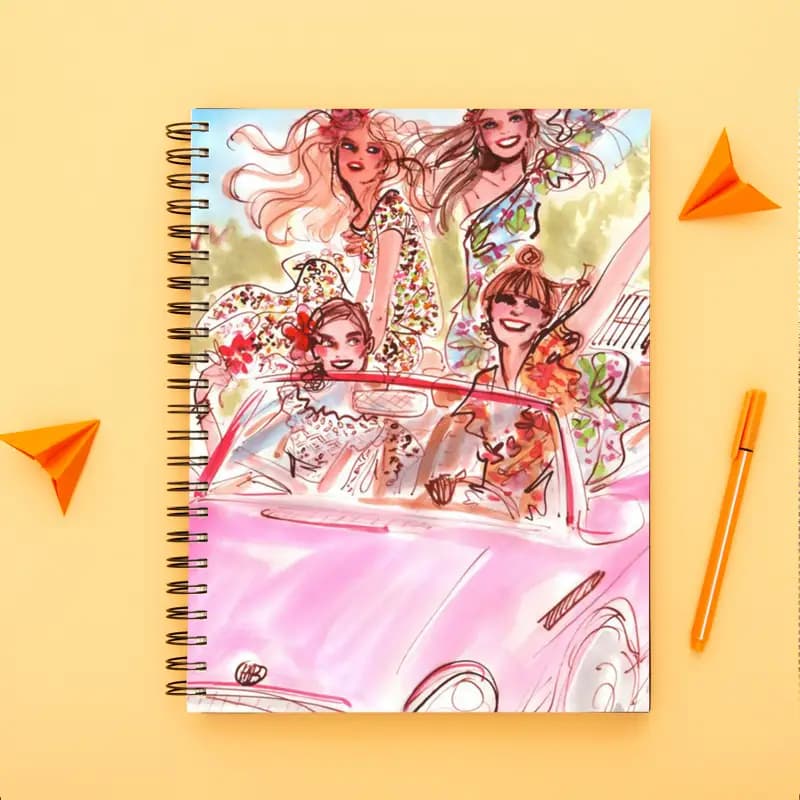 BFF collection-Spiral notebook for Girls-A5 size -Printed cover back & front