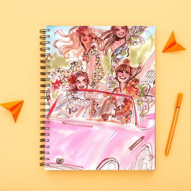 BFF collection-Spiral notebook for Girls-A5 size -Printed cover back & front