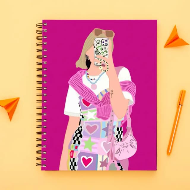 Girls collection-Spiral notebook for Girls-A5 size -Printed cover back & front
