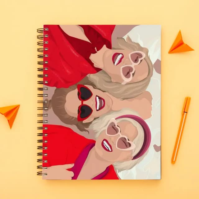 BFF collection-Spiral notebook for Girls-A5 size -Printed cover back & front