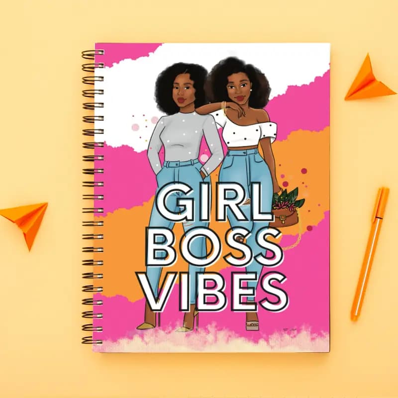 Girl Boss collection-Spiral notebook for Girls-A5 size -Printed cover back & front