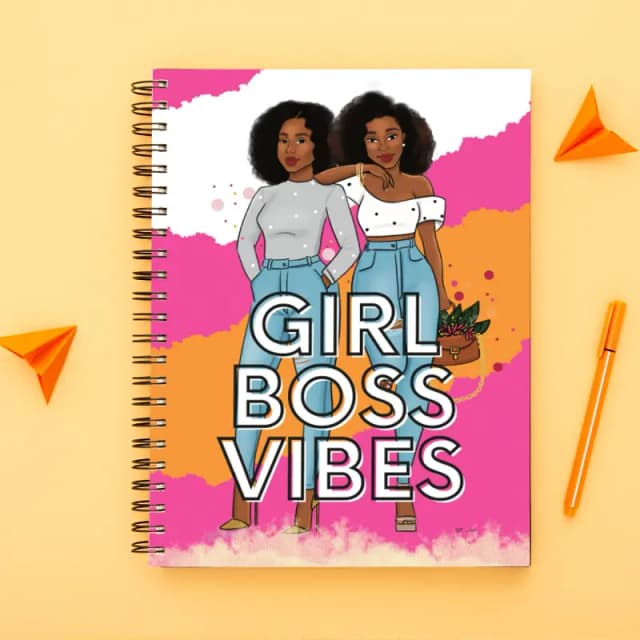 Girl Boss collection-Spiral notebook for Girls-A5 size -Printed cover back & front