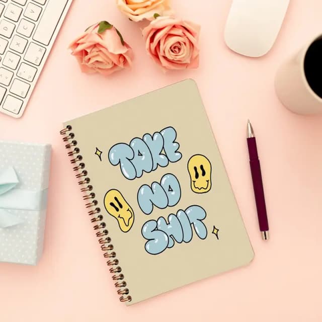 Cute Illustrated Spiral notebook for Girls-A5 size -Printed cover back & front