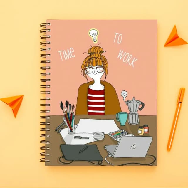 Girls collection-Spiral notebook for Girls-A5 size -Printed cover back & front