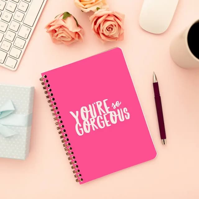 Cute Illustrated Spiral notebook for Girls-A5 size -Printed cover back & front
