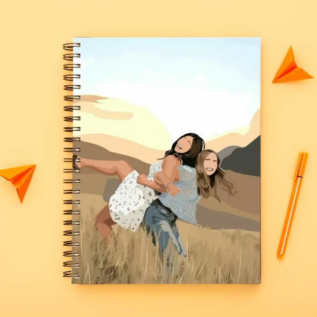 BFF collection-Spiral notebook for Girls-A5 size -Printed cover back & front