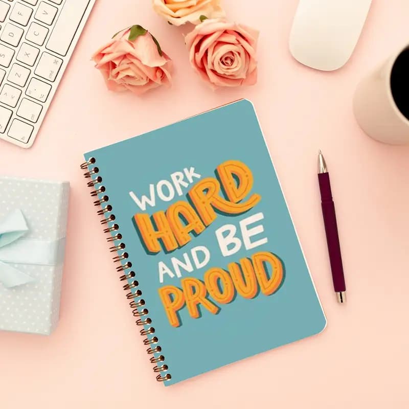 Cute Illustrated Spiral notebook for Girls-A5 size -Printed cover back & front