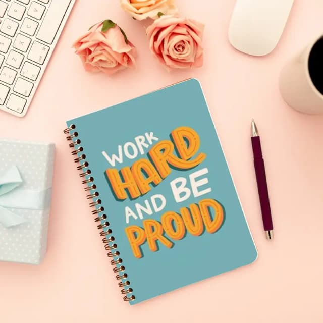 Cute Illustrated Spiral notebook for Girls-A5 size -Printed cover back & front