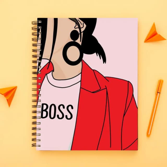 Girl Boss collection-Spiral notebook for Girls-A5 size -Printed cover back & front