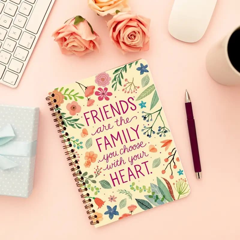 Cute Illustrated Spiral notebook for Girls-A5 size -Printed cover back & front