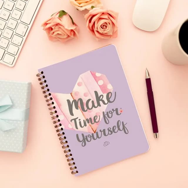 Cute Illustrated Spiral notebook for Girls-A5 size -Printed cover back & front