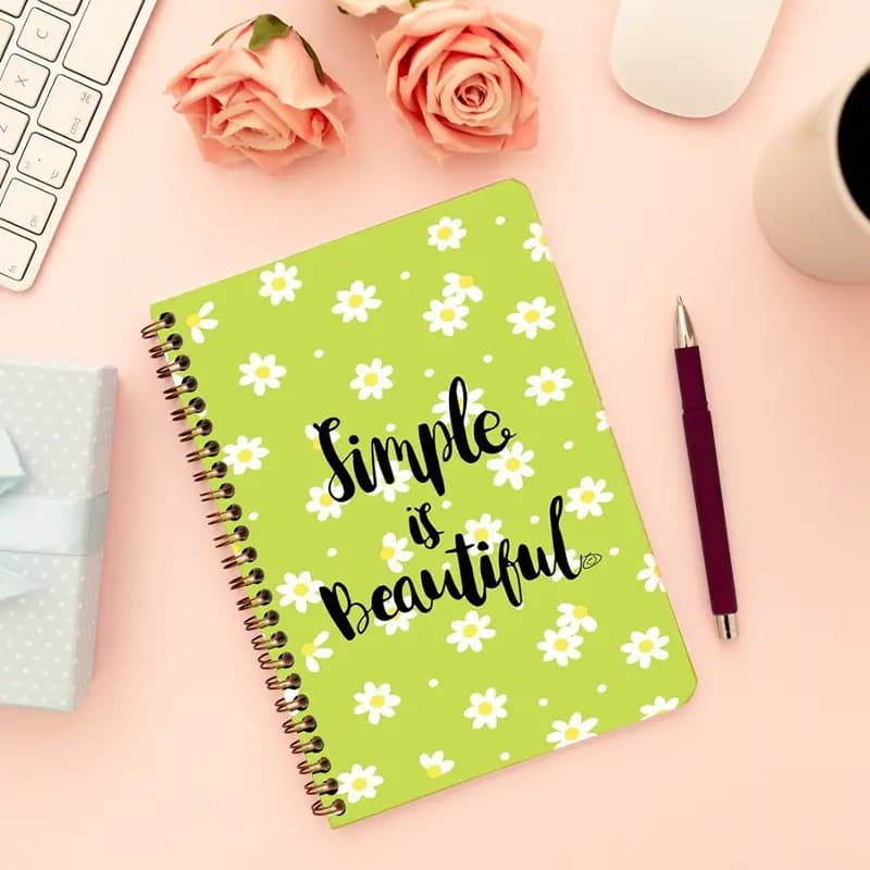 Cute Illustrated Spiral notebook for Girls-A5 size -Printed cover back & front