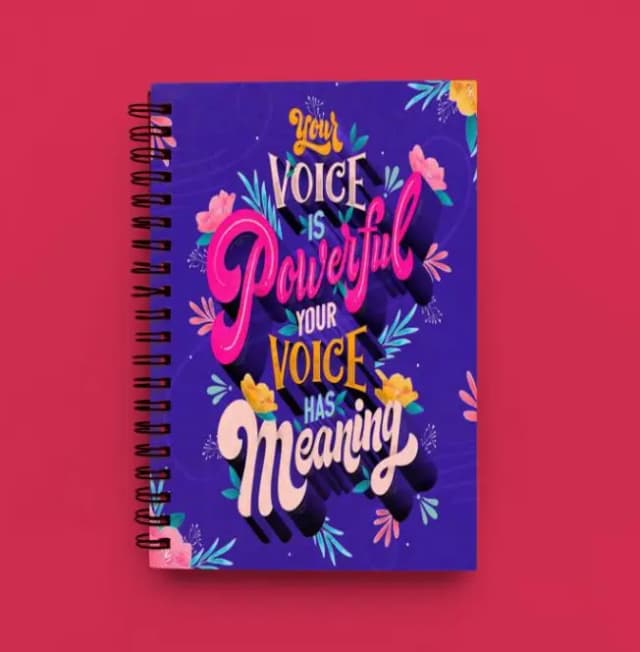Cute Illustrated Spiral notebook for Girls-A5 size -Printed cover back & front