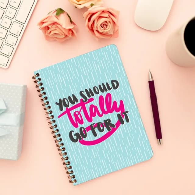 Cute Illustrated Spiral notebook for Girls-A5 size -Printed cover back & front