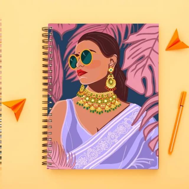 Girls collection-Spiral notebook for Girls-A5 size -Printed cover back & front