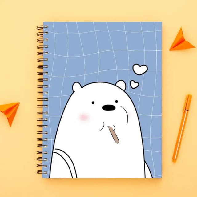 Cute Illustrated Spiral notebook for Girls-A5 size -Printed cover back & front