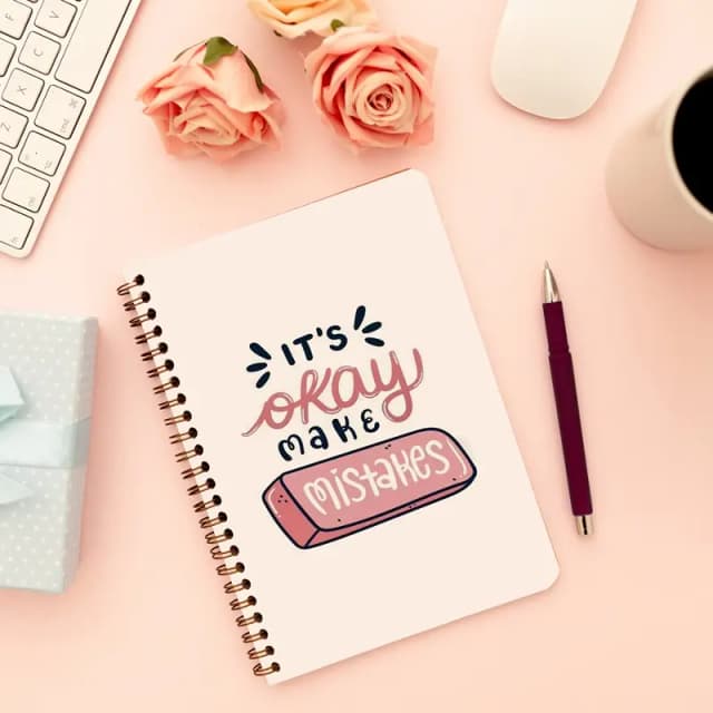 Cute Illustrated Spiral notebook for Girls-A5 size -Printed cover back & front