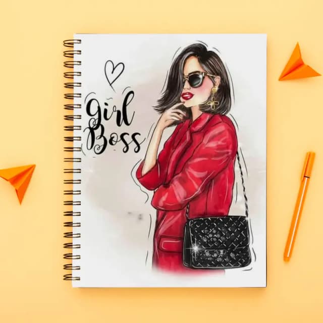 Girl Boss collection-Spiral notebook for Girls-A5 size -Printed cover back & front