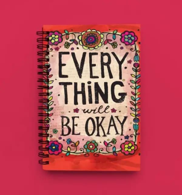 Cute Illustrated Spiral notebook for Girls-A5 size -Printed cover back & front