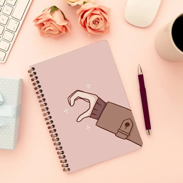 Cute Illustrated Spiral notebook for Girls-A5 size -Printed cover back & front