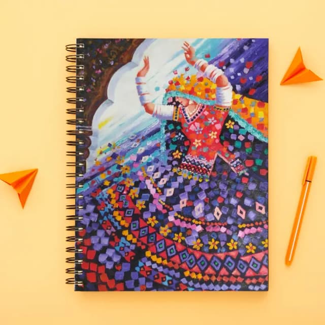 Cute Illustrated Spiral notebook for Girls-A5 size -Printed cover back & front